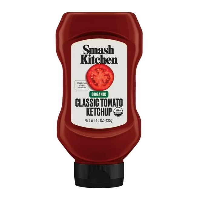organic ketchup mustard condiments from Smash Kitchen Glen Powell