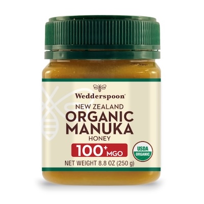 Organic 100+ MGO Raw Manuka Honey, a USDA Certified Organic honey from Wedderspoon