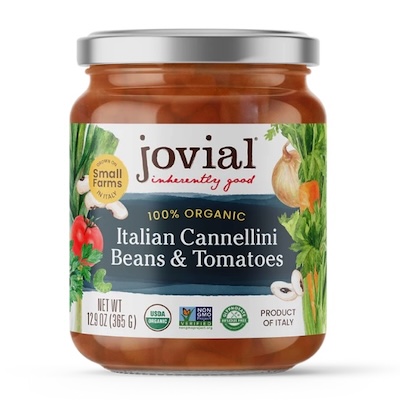 Organic collection of Italian beans and peas from Jovial Foods