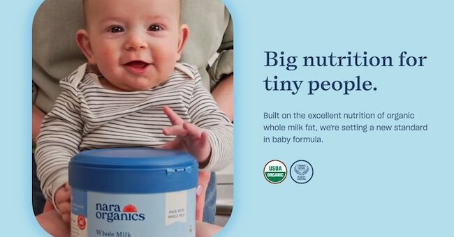 Nara Organics $32M organic infant formula no seed oils