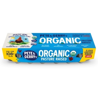 organic pasture-raised eggs from Pete and Gerry's