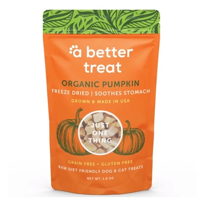 A Better Place organic pumpkin treats for dogs and cats