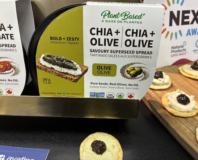 Chia Olive spread from Avafina Organics plant-based vegan organic chiaviar