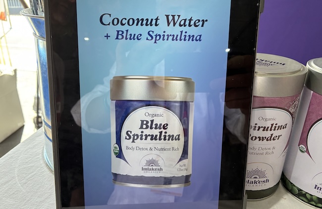 Imlakesh Organic blue spirulina coconut water Expo West