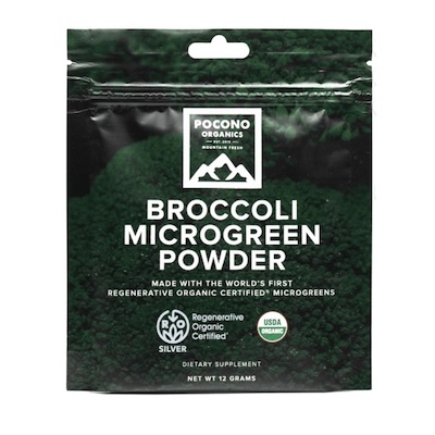 Pocono Organics ROC regenerative organic certified broccoli microgreen powder