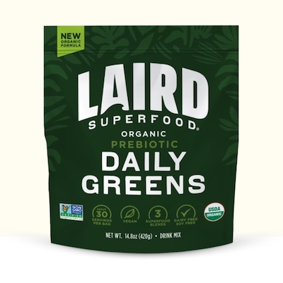 organic prebiotic superfood daily greens powder from Laird Superfood