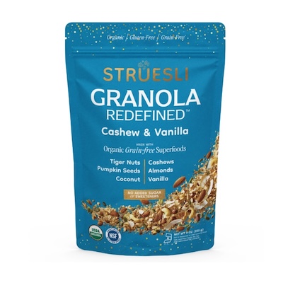 Cashew & Vanilla Grain-Free organic Granola from Streusli