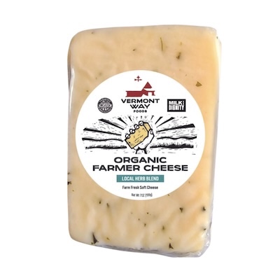 Vermont Way Foods – a collaborative brand owned by four food hubs – introduced an organic farmer cheese, the first product to carry the Milk With Dignity logo from farmworker-led nonprofit Migrant Justice, signaling milk sourced from farms that meet the program's standards for wages, housing and safety.