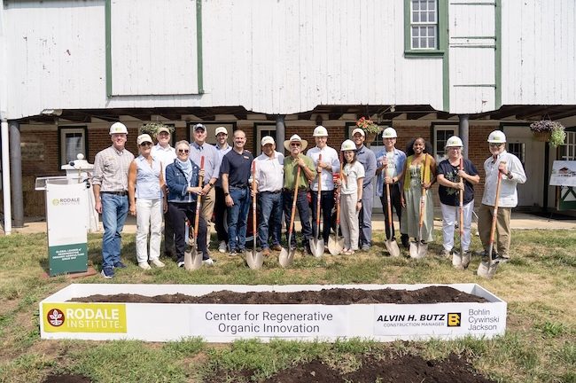 Rodale Institute groundbreaking for Center for Regenerative Organic Innovation center in PA